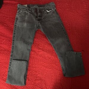 Hollister Men's Dark Gray slim Straight Jeans size 32X32